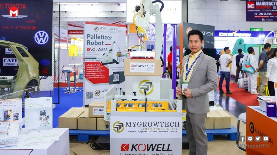 Mygrowtech เปิดตัว Kowell Palletizing Robot เพิ่มประสิทธิภาพปลายสายการผลิตด้วยระบบอัตโนมัติ