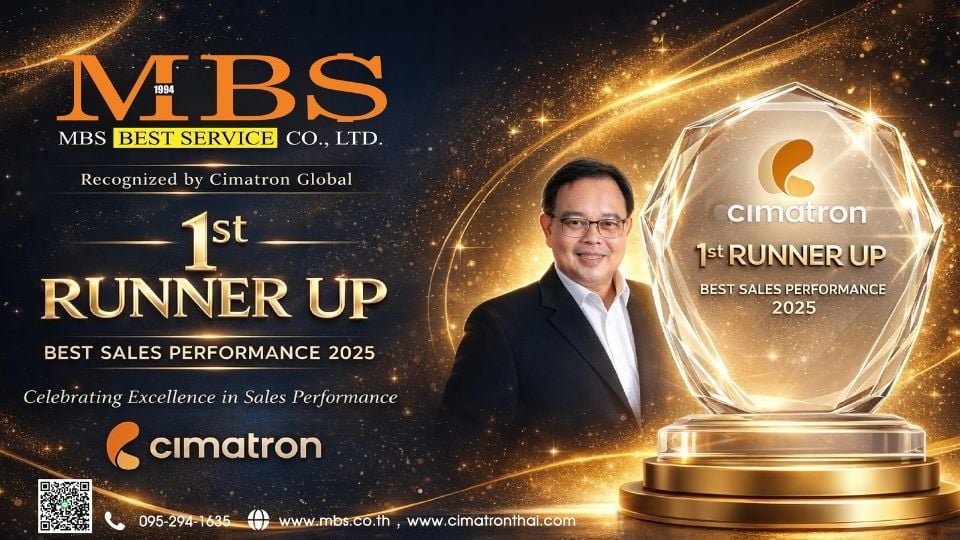 MBS คว้ารางวัล Best Sales Performance จาก Cimatron ตอกย้ำความสำเร็จในตลาด CAD/CAM ไทย