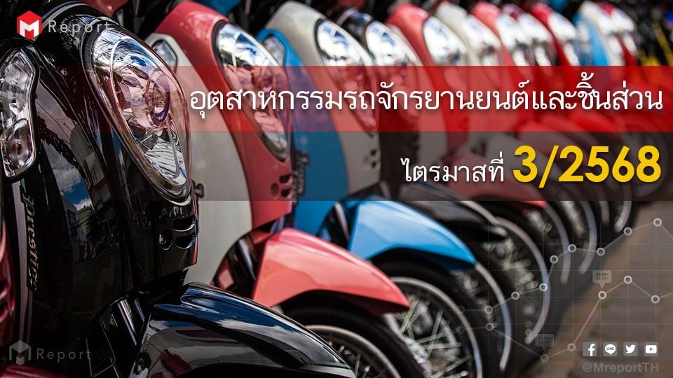 อุตสาหกรรมรถจักรยานยนต์ไทย ไตรมาส 3/2568 ผลิตชะลอ | สศอ.