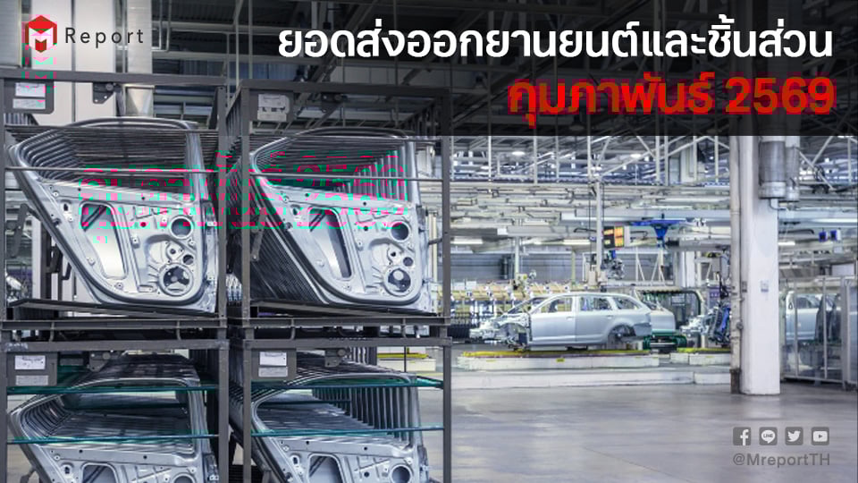 ส่งออกยานยนต์ ก.พ. 2569 -5.9% เสี่ยงตะวันออกกลาง