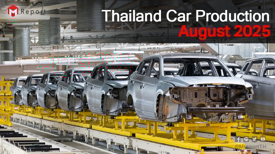 ยอดผลิตรถยนต์ไทย ส.ค. 2568 รวม 112,366 คัน ลดลง 6.11% YoY แต่ BEV โต 2,018%