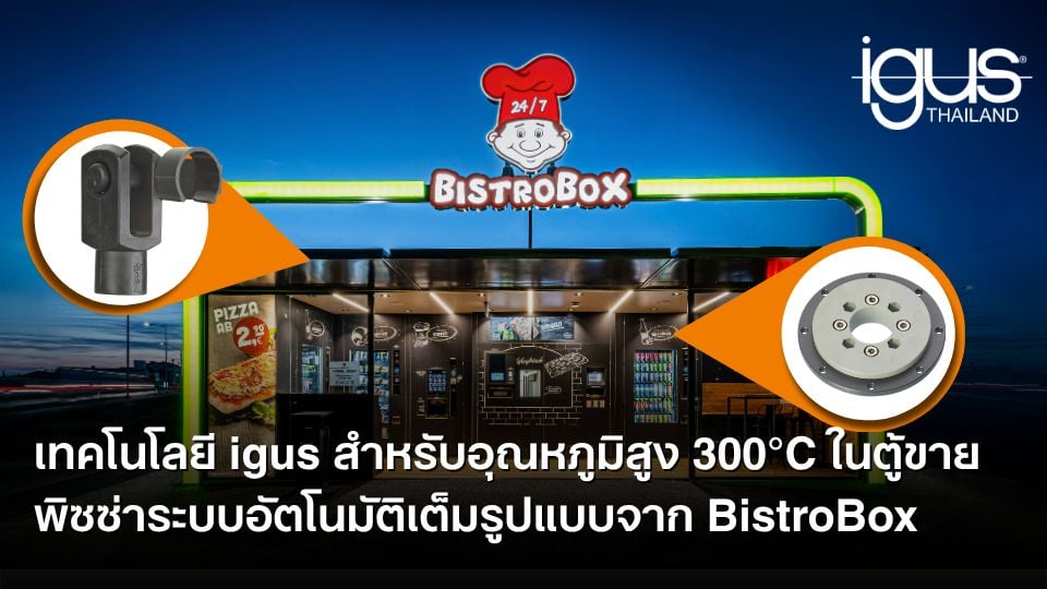 ตู้ขายพิซซ่าอัตโนมัติ BistroBox อบสด 90 วินาที | Food Tech + igus