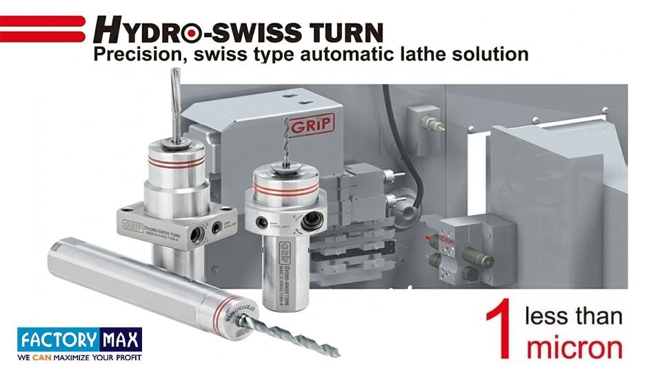 HYDRO-SWISS TURN Tool Holder Swiss Type | Run-out < 1µm