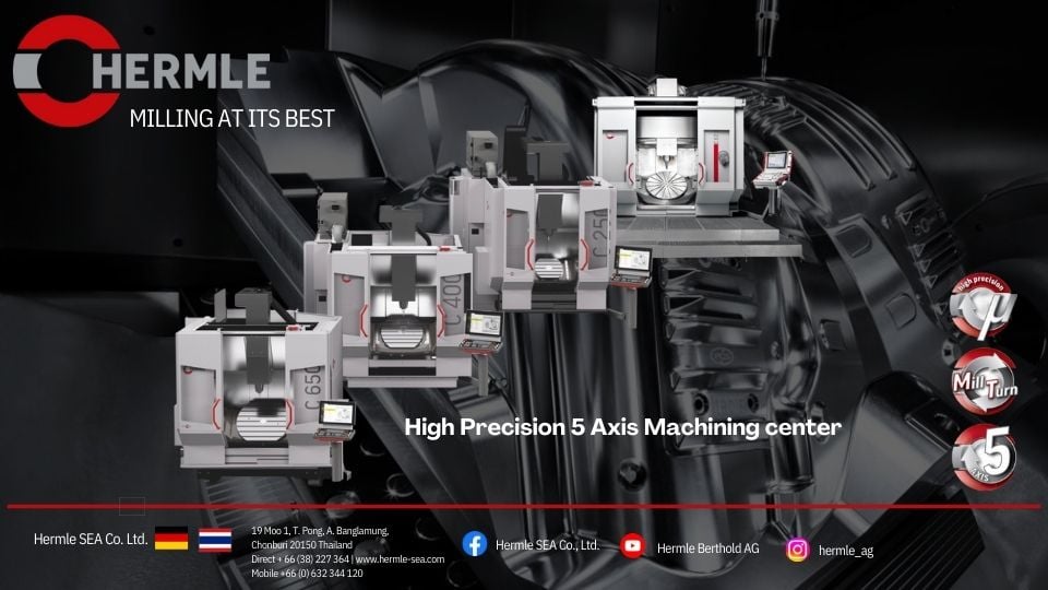 HERMLE | เครื่อง CNC 5 แกนจากเยอรมนี ประสิทธิภาพสูง แข็งแกร่ง และแม่นยำ
