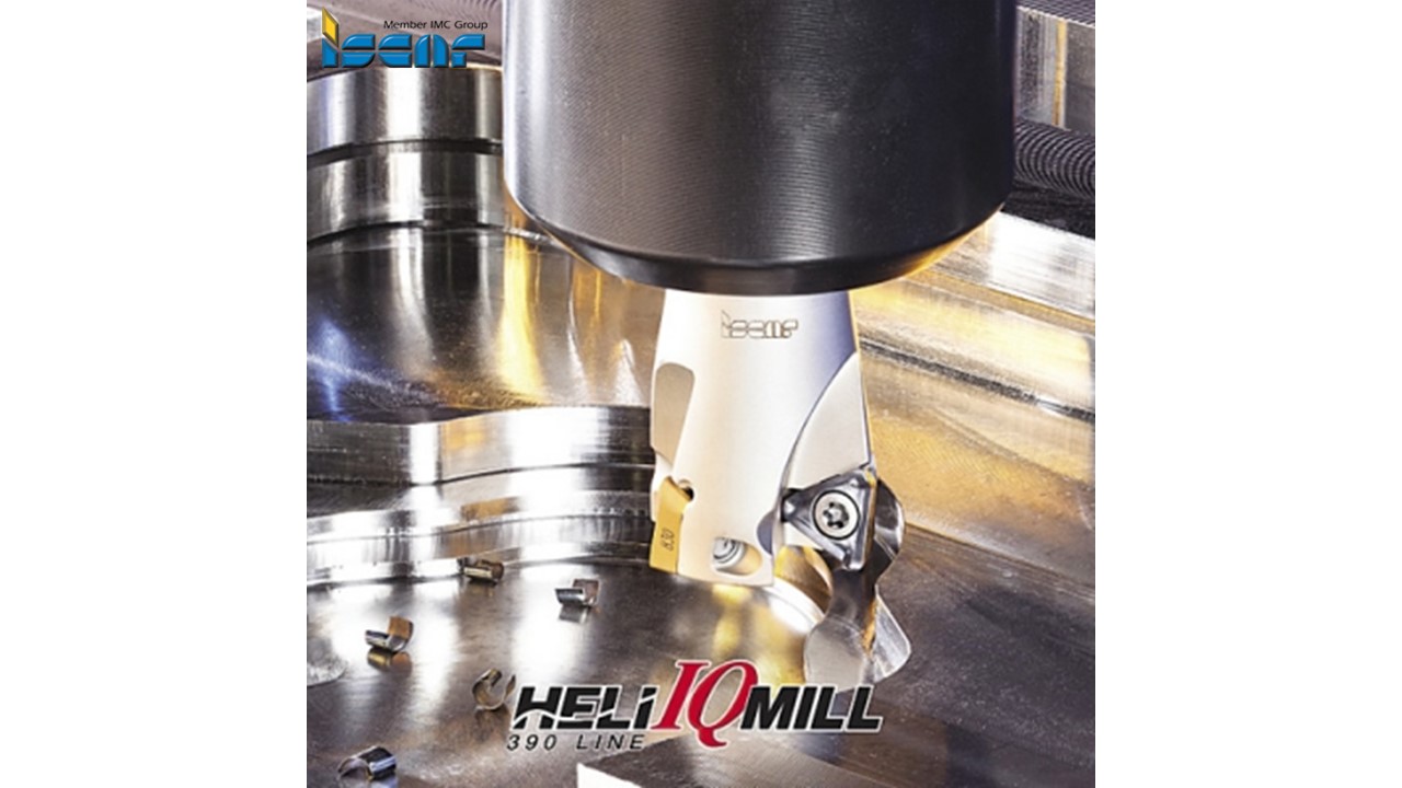 HELI IQ MILL 390 เม็ดมีดอินเสิร์ท ISCAR ที่สามารถกัดชิ้นงานขนาดเล็กได้โดยไม่สั่นสะเทือน