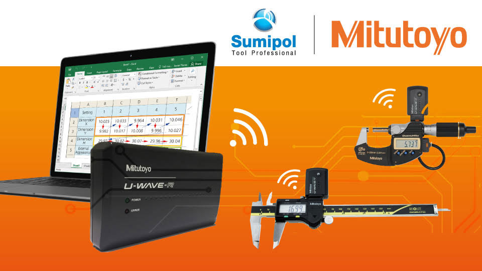 Mitutoyo U-Wave® บันทึกข้อมูลแบบไร้สาย