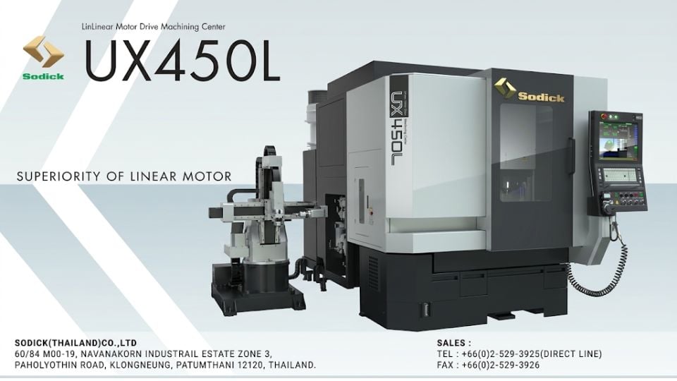 Sodick UX450L / UX650L Machining Center | Linear Motor