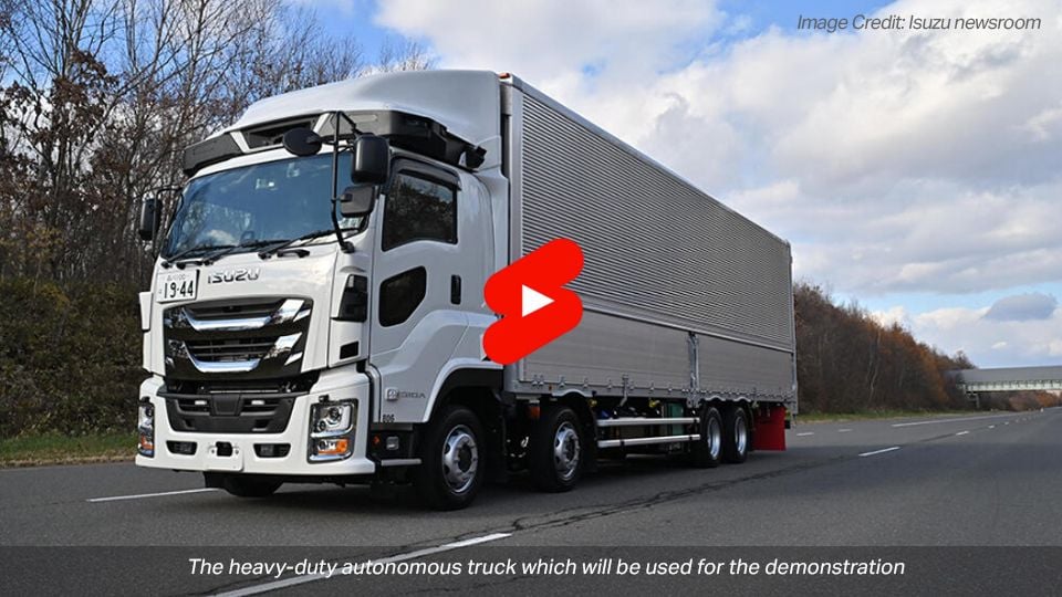Isuzu เร่งทดสอบรถบรรทุกขับขี่อัตโนมัติ ตั้งเป้า Level 4 พร้อมใช้งานจริงปี 2026