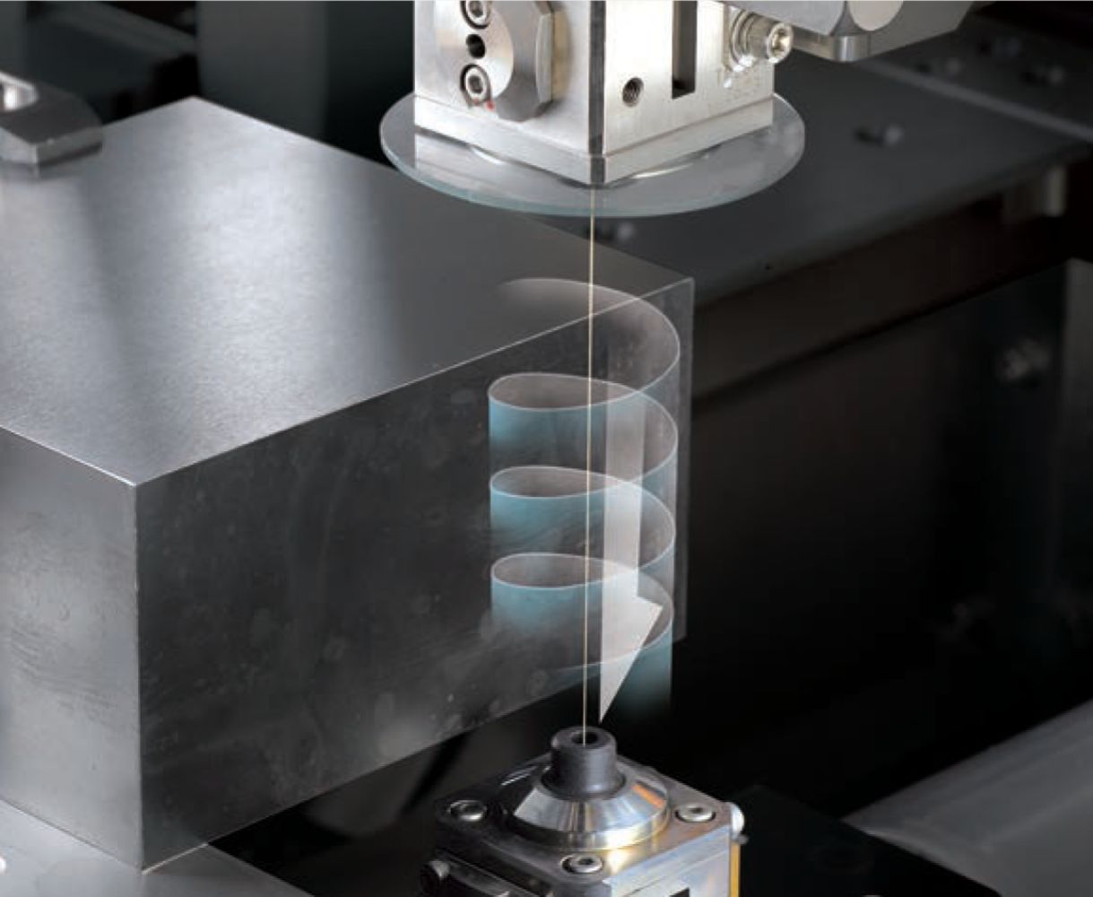 Sodick iGroove wire rotation mechanism for high precision finishing