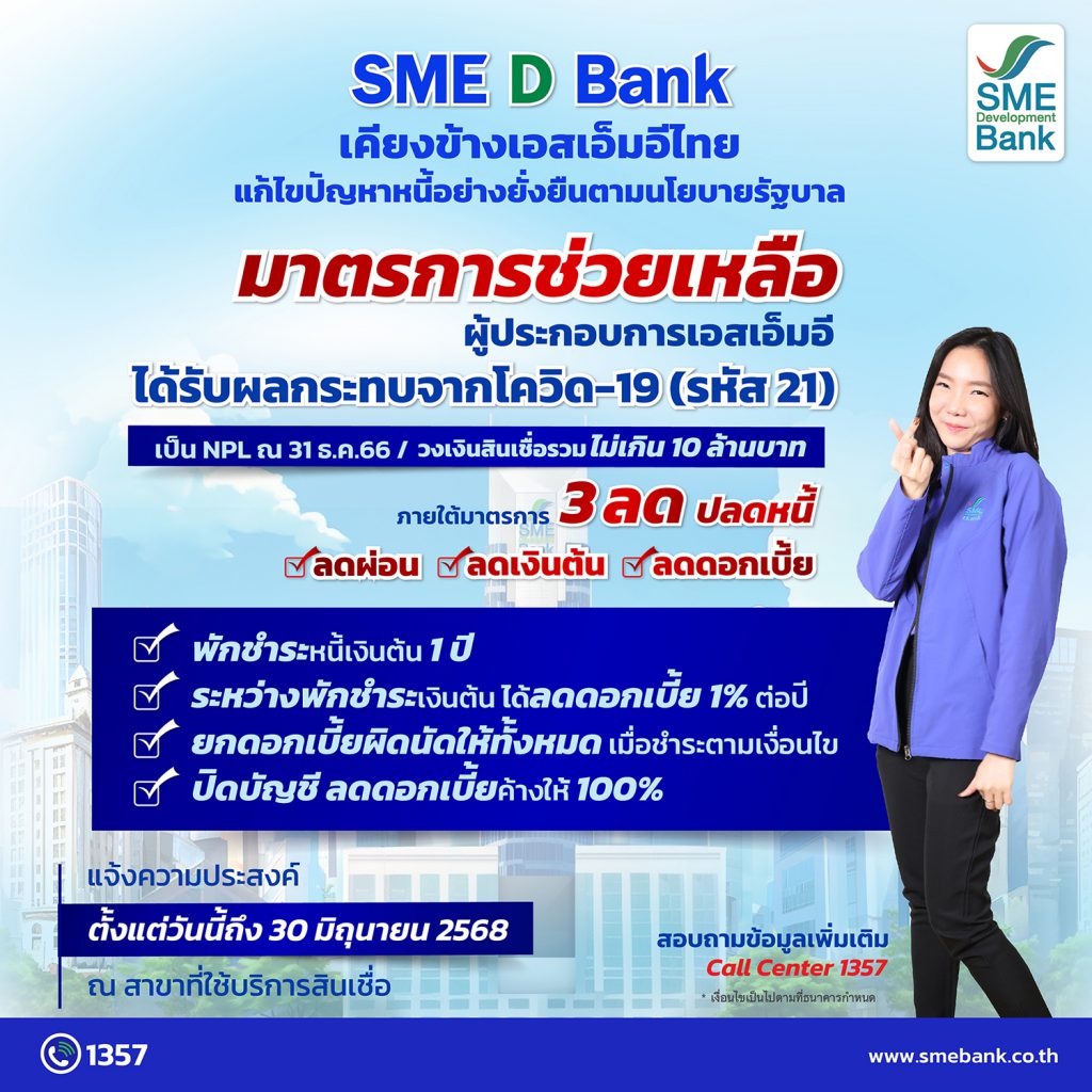 SME D Bank, SME, สินเชื่อ SME, สินเชื่อธุรกิจ, Soft Loan, ลดต้นทุน