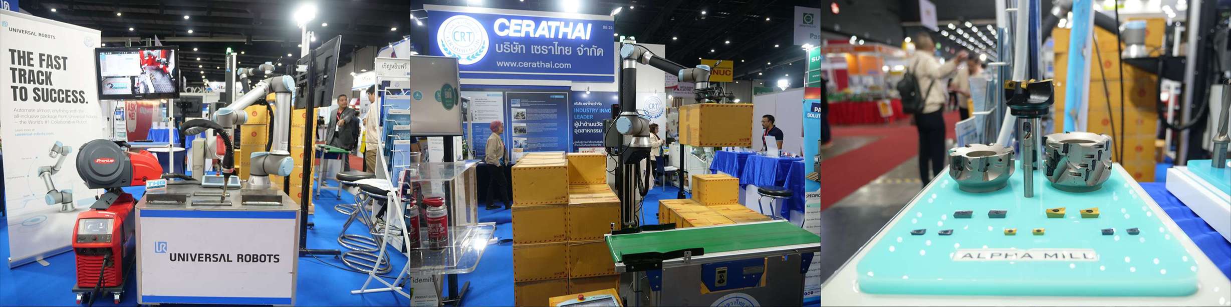 Cerathai ในงาน METALEX 2023, Hanwha, Korea, Machine Tools, Metalworking, Robotiq Palletizing Solution, ระบบอัตโนมัติจัดเรียงสินค้าบนพาเลท, KORLOY, Universal Robot