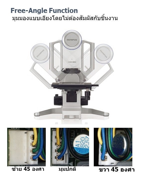 ไมโครสโคปแบบดิจิตอล OLYMPUS DSX110 Free-Angled Function